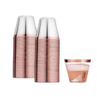100pcs 9OZ Hot Gold Silver Plastic Wine Cup Western Food Cup Ice Cream