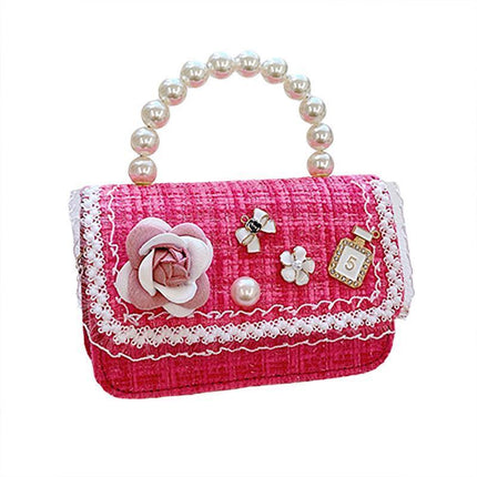 Girls Small Square Princess Handbag Chain Shoulder Bag Kids Messenger Bag
