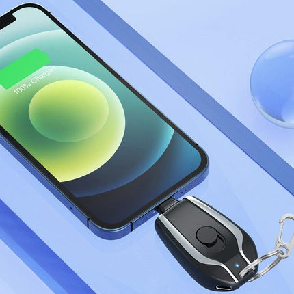 Keychain Portable Mini Power Bank Emergency Pod Charger For Phone 1500mAh Type-c - Aimall