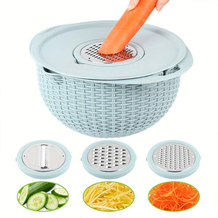 Stainless Steel Drainer Basket Double Layer Rotatable Dishwashing Fruit Basket