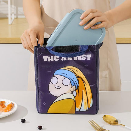 Printing Thermal Insulated Portable Lunch Bag Large Capacity Picnic Box Kids - Aimall