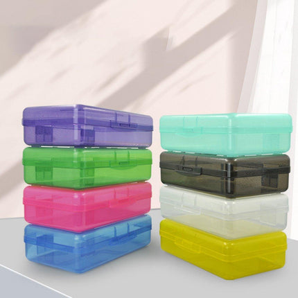 Large Capacity Transparent Plastic Pencil Case Multifunctional Student Art Box
