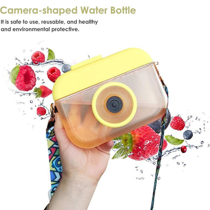 Plastic Camera Straw Mug Backpack Leak Proof Outdoor Travel Mug Hiking Camping