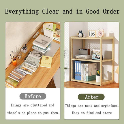 3 Tier Desktop Shelf Organiser Office Storage Rack Space Saving Desk Stand