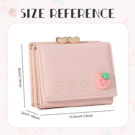 Cute Fruit Folding Wallet Ladies Mini Cartoon Money Clip Small Coin Purse Holder