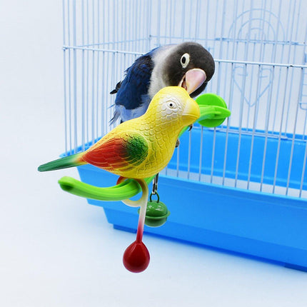 Parrot Relieve Boredom Stand Pole Rack Chew Play Simulation Fake Bird Cage Toys