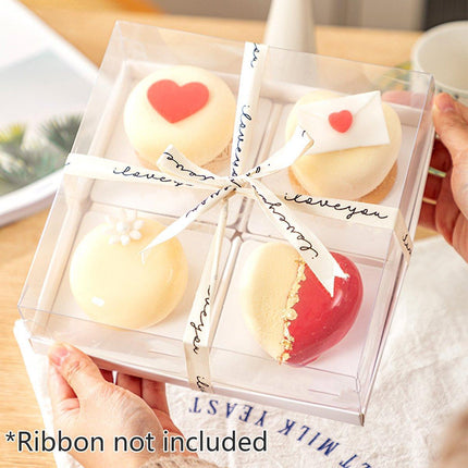 20PCS Small Cake Dessert Packing Box Transparent Box Donut Pastry Box Mousse Puffs