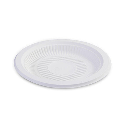 100pcs Corn Starch Degradable Dinner Plates Bone Dish Fruit Plate Simple Party