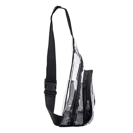 Transparent PVC Waterproof Backpack Crossbody Bag Casual Travel Shoulder Bag