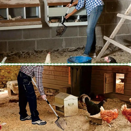 3in1 Chicken Coop Cleaning Scoop Poop Picker Tool for Waste Removal Durable Use