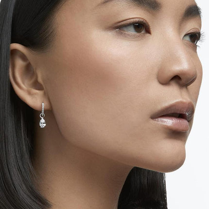 Exquisite Teardrop Drop Earrings with Cubic Zirconia Accents
