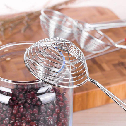 3X Stainless Steel Slotted Filter Spoon MilkTea Kitchen Tool OilSkimmer Strainer