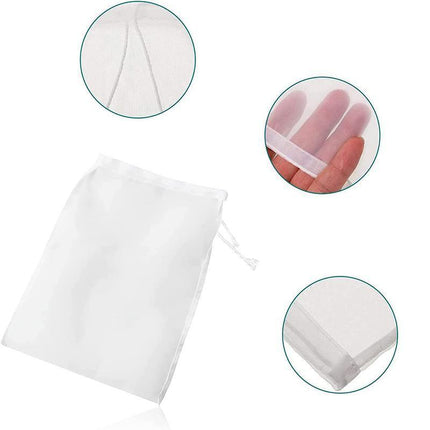 Micron Reusable Nylon Fine Mesh Food Strainer Filter Bag for Nut Milk Coffee - Aimall