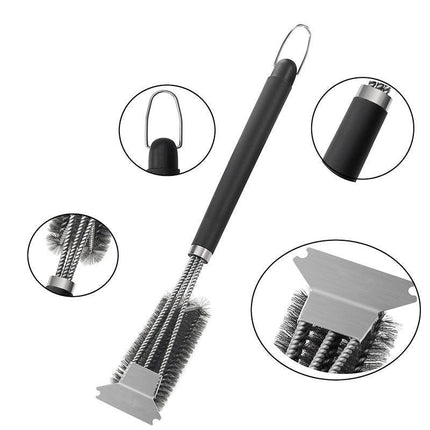 Grill Brush and Scraper 18 Inch Stainless Steel Barbecue Cleaning Brush Wire Bri - Aimall