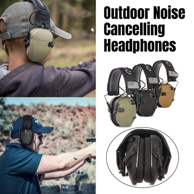Professional Shooting Noise Cancelling Earmuffs Outdoor Soundproof Headphones
