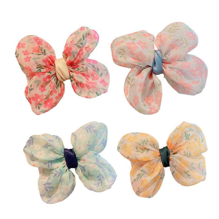 Cute Bow School Hairclips Mesh Yarn Hair Accessories Bow Girl Kids Party Gift - Aimall