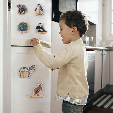 Animal Magnetic Fridge Stickers Educational Chalkboard Magnets for Kids Learning
