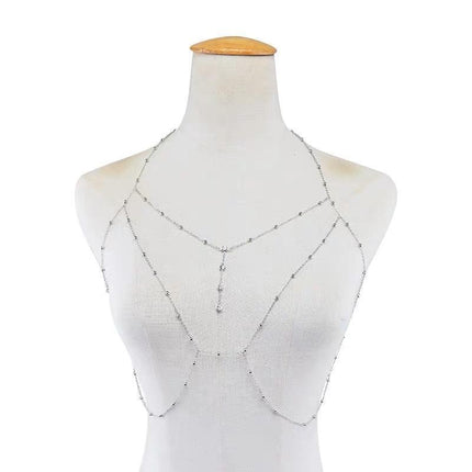 Bikini Beach Body Chain Layered Diamond Chest Harness Belly Waist Jewlery - Aimall