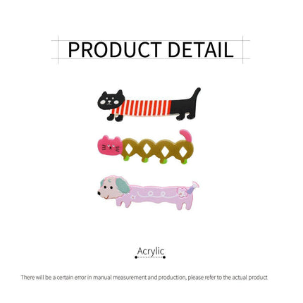 Cute Cartoon Animal Hair Clips Girls Duck Dog Cat Bang Clip Hair Accessories
