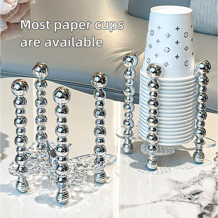Cup Storage Shelf Paper Cup Holder Organizer Kitchen Cup Holder Storage Solution