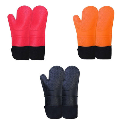 2pcs Insulated Oven Mitts Heat Resistant Gloves for Kitchen Household Use