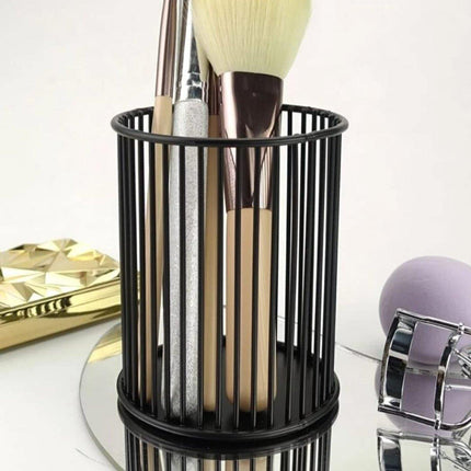 2PCS Metal Pen Holder Desktop Organizer Multifunctional Storage Bucket Office