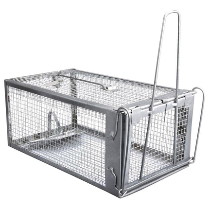 Humane Rat Trap Cage Live 1 Door Animal Catch Pest Rodent Mouse Bait Control Box