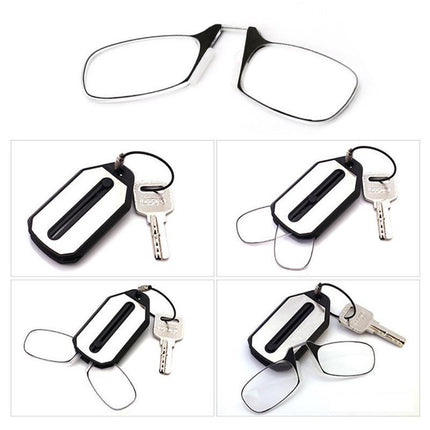 Thin Easy Carry Ultra Nose Clip Optics Presbyopic Ultralight Reading Glasses - Aimall