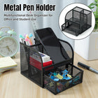 Desktop Pen Holder Honeycomb Grid Sticky Organiser Minimalist Office Organiser