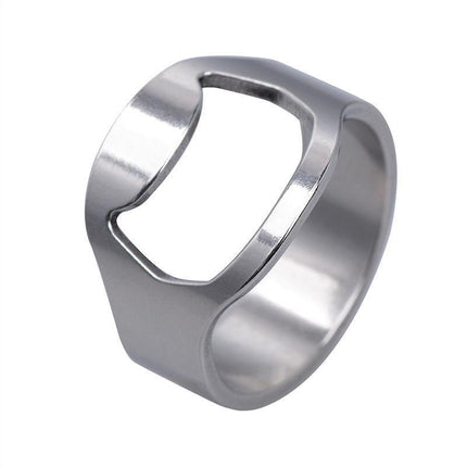 New Stainless Steel Bottle Opener Ring Super Cool Novelty Gift Idea Bottle opener - Aimall