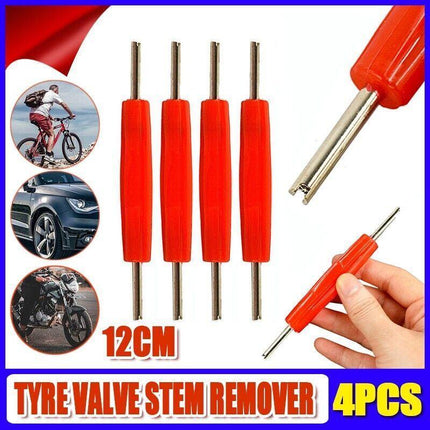 4PCS Tyre Valve Stem Remover Removal Repair Tool Key Bike Motorcycle Vehicles - Aimall