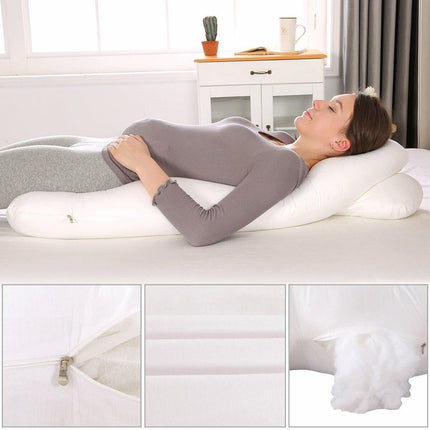 U-shaped All-Cotton Maternity Pillow Multifunctional Lumbar Side Sleep Cushion