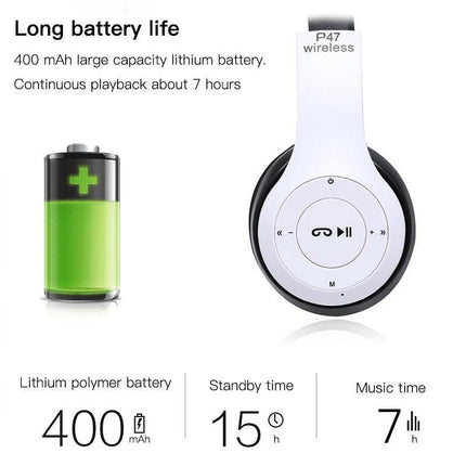 Noise Cancelling Wireless Headphones Bluetooth 5 earphone headset with Mic Hot - Aimall