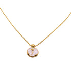 Vintage Bohemian Floral Round Pendant Necklace Women Fashion Chain Jewelry