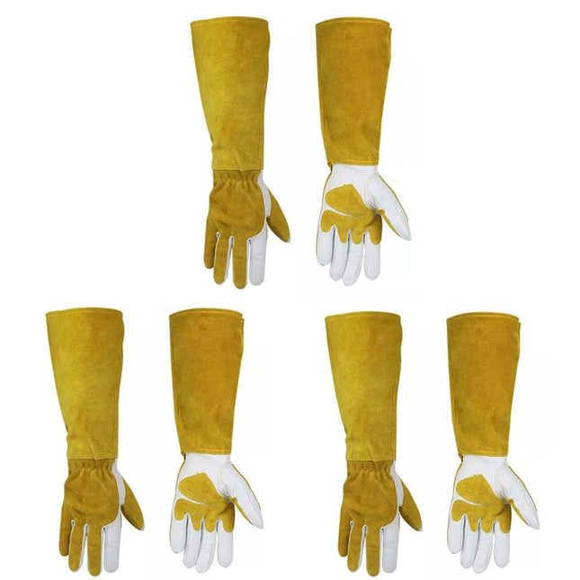 Heat Resistant Welding Gloves Long Heavy Duty Safety Work Gloves for Fireplace