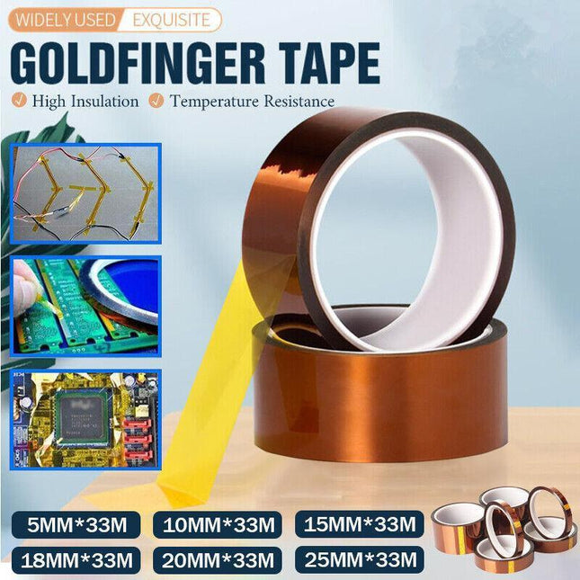 33M 5-25Mm Kapton Tape High Temperature Heat Resistant Polyimide 3D Printer Vic - Aimall