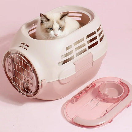 Dog and Cat Carrier Large Space Removable Sunroof Air Carrier for Pet Travel