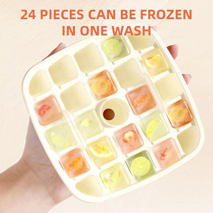 Portable Ice Compartment Cube Mold Plastic Ice Making Box and Ice Cube Holder