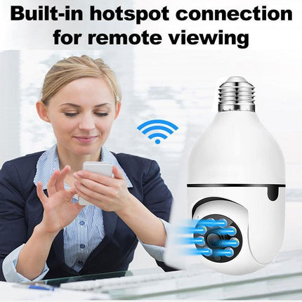 360° Panoramic WiFi IR IP E27 Light Bulb Camera HD Night Smart Home A6 AU