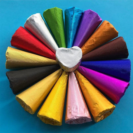 100PCS Tin Foil Aluminium Wrapping Square Chocolate Wrappers 10CM - Aimall