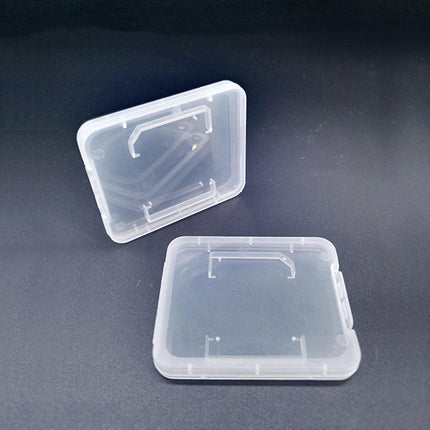 10pcs Transparent SD SDHC Memory Card Storage Box Flip Open Single Card Holder