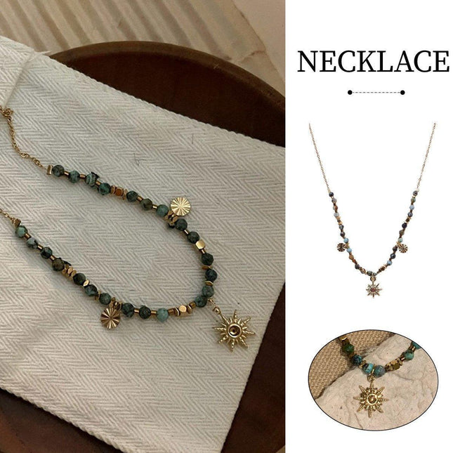 High-End Sun Necklace Light Luxury Fashion Style Distinctive Collar Chain