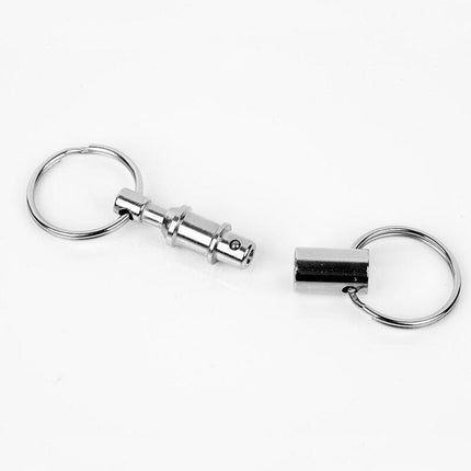 4X Detachable Quick Release Removable Keyring Keychain Key Ring Pull Apart Split - Aimall