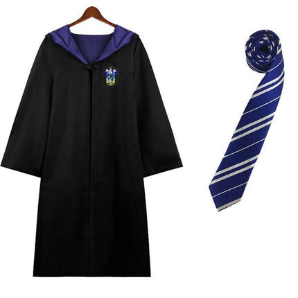 AU Harry Potter Gryffindor Ravenclaw Slytherin Robe Cloak Tie Costume Wand Scarf - Aimall