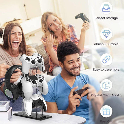 3 Tier Gamepad and Headset Display Stand for Gaming Accessories Organization