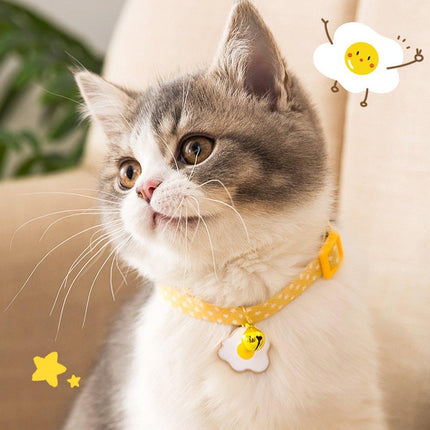 Adjustable Pet Collar with Buckle and Bell for Kitten and Dog Wearable Accessory