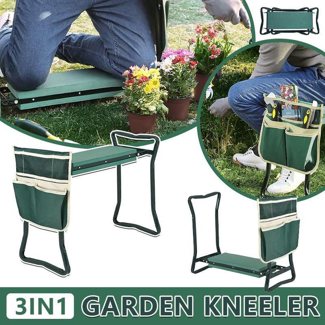 Versatile 3-in-1 Garden Kneeler Padded Seat Kneeling Gardening Work Stool Tools - Aimall