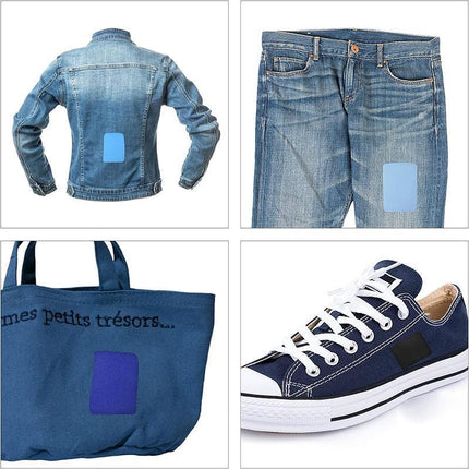 26X Solid Colour Twill Fabric Patch Kits Repair T-shirt Jeans Clothes Knee Hole - Aimall