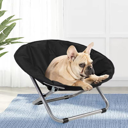 Folding Pet Bed Chair Portable Round Dog Bed Cat Bed Cushion for Pets Indoor Use