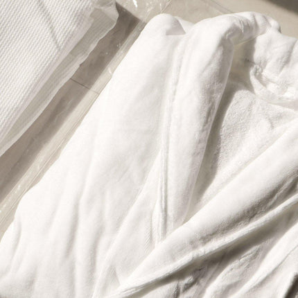 Cotton Kimono Collar Bathrobe Hotel Quality Thick Fleece Towel Embroidered Robe